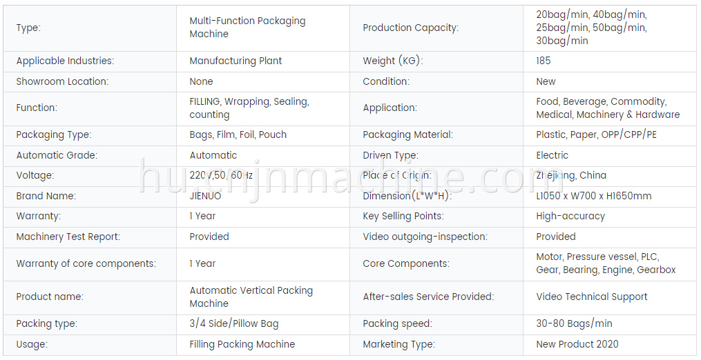Nylon Tea Bag Vertical Form Fill Seal Machine